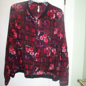 Live 4 Truth Top Floral Zip Sheer 2X